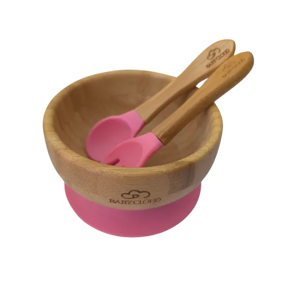 Μπολ Φαγητού Bamboo με Κουτάλι/Πιρούνι - Image 3